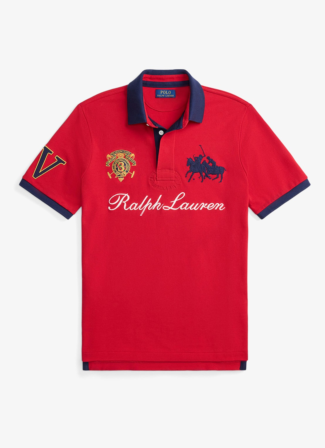 Ralph Lauren Classic fit polo met logoborduring - voorkant rl 2000 red / rood