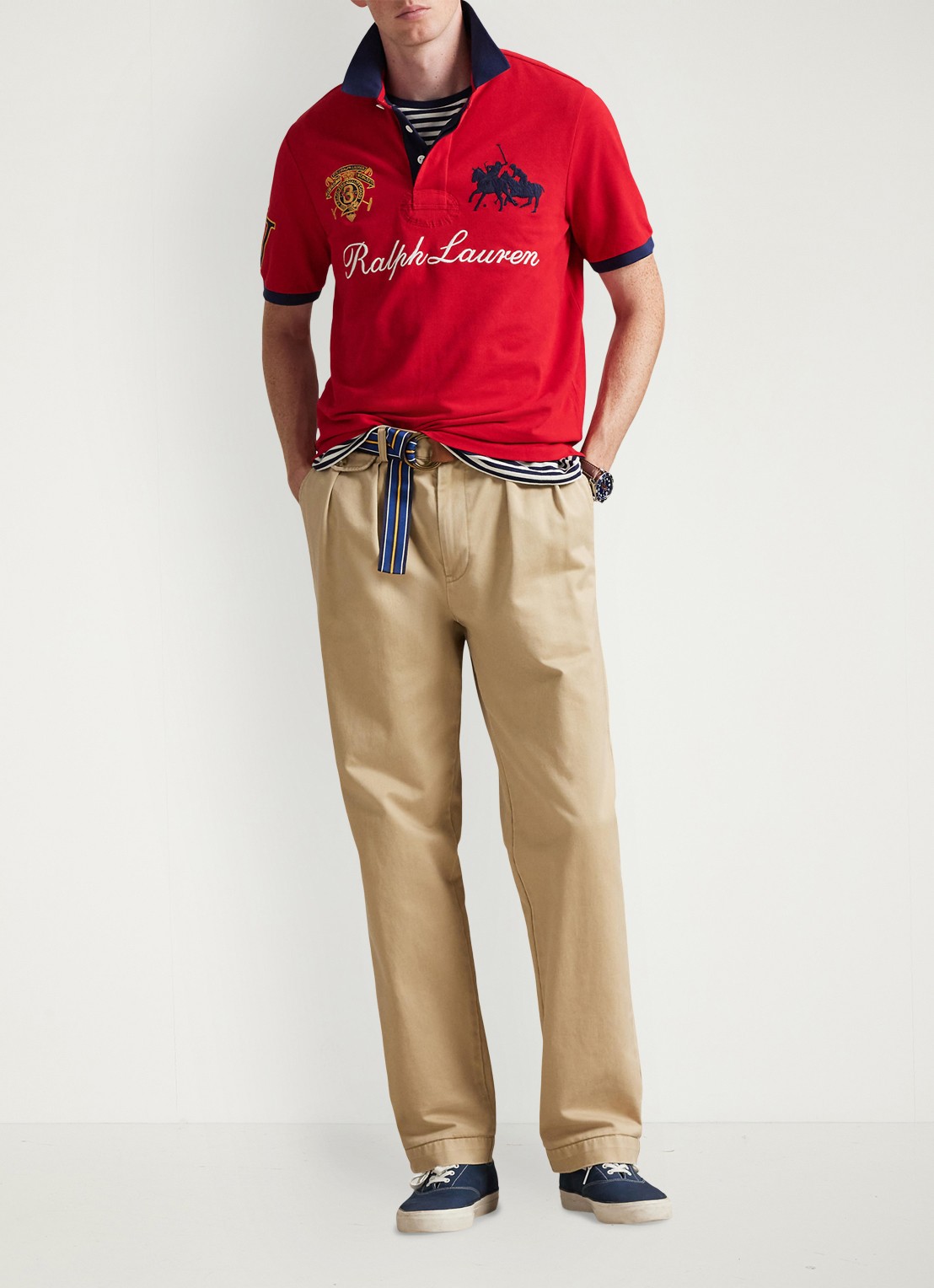 Ralph Lauren Classic fit polo met logoborduring - voorkant 2 rl 2000 red / rood