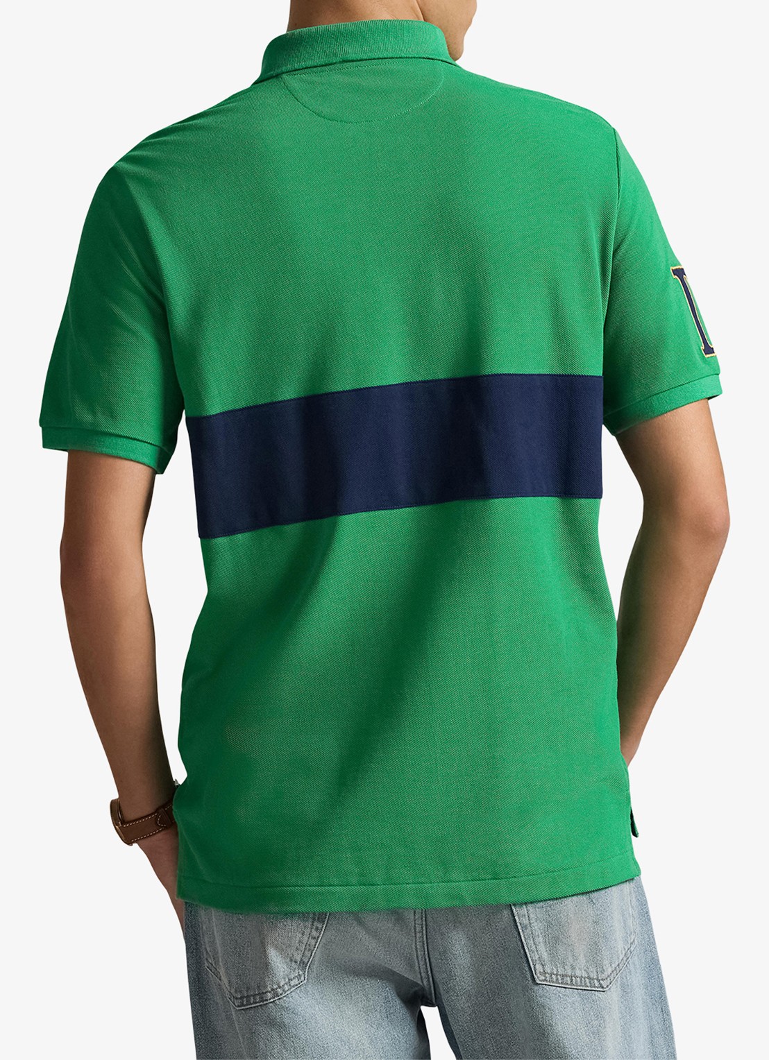 Ralph Lauren Classic fit polo met logoborduring - achterkant stafford green/newport navy-zyke