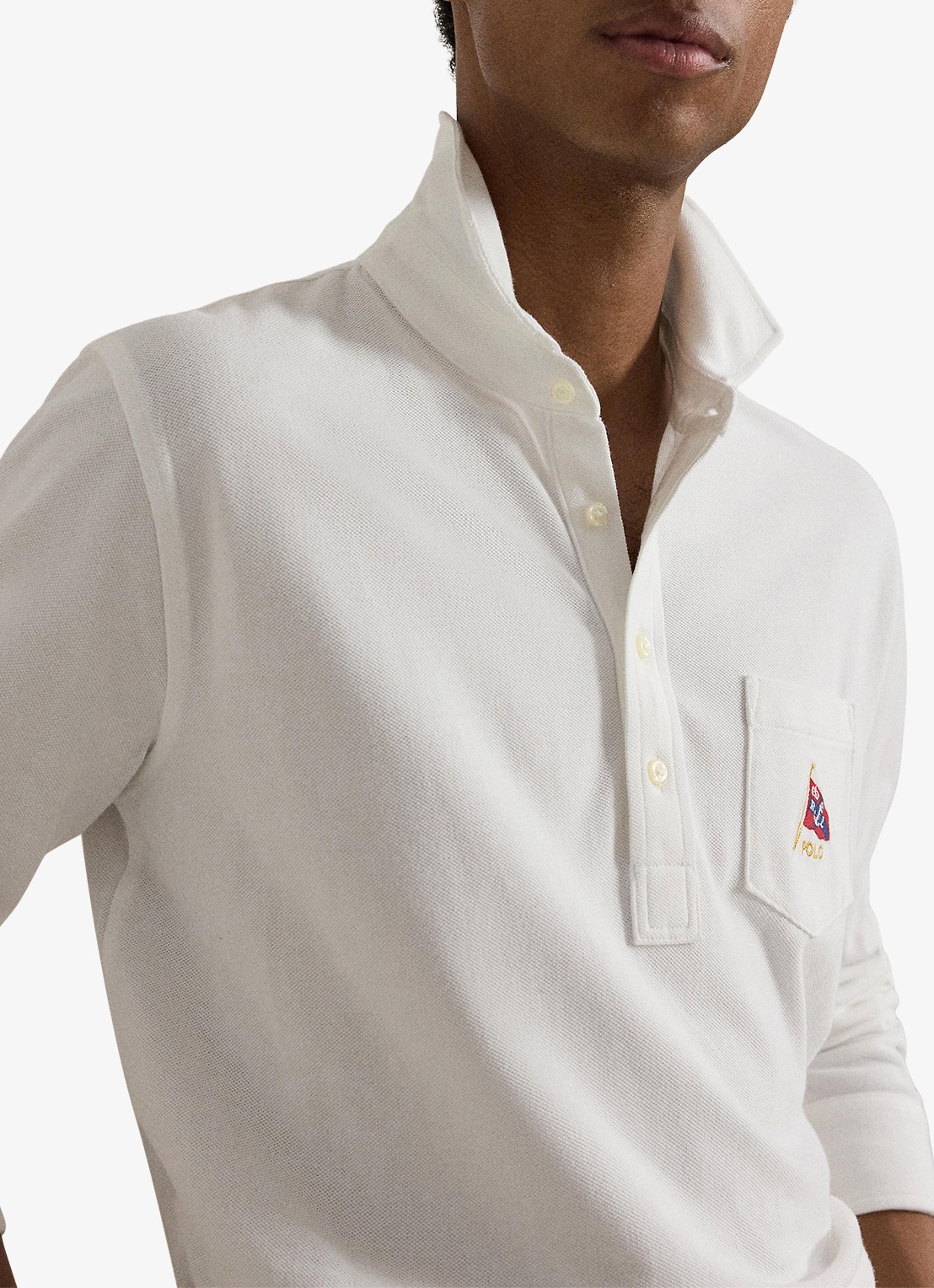 Ralph Lauren Classic fit polo met logoborduring - detail 5 white / wit