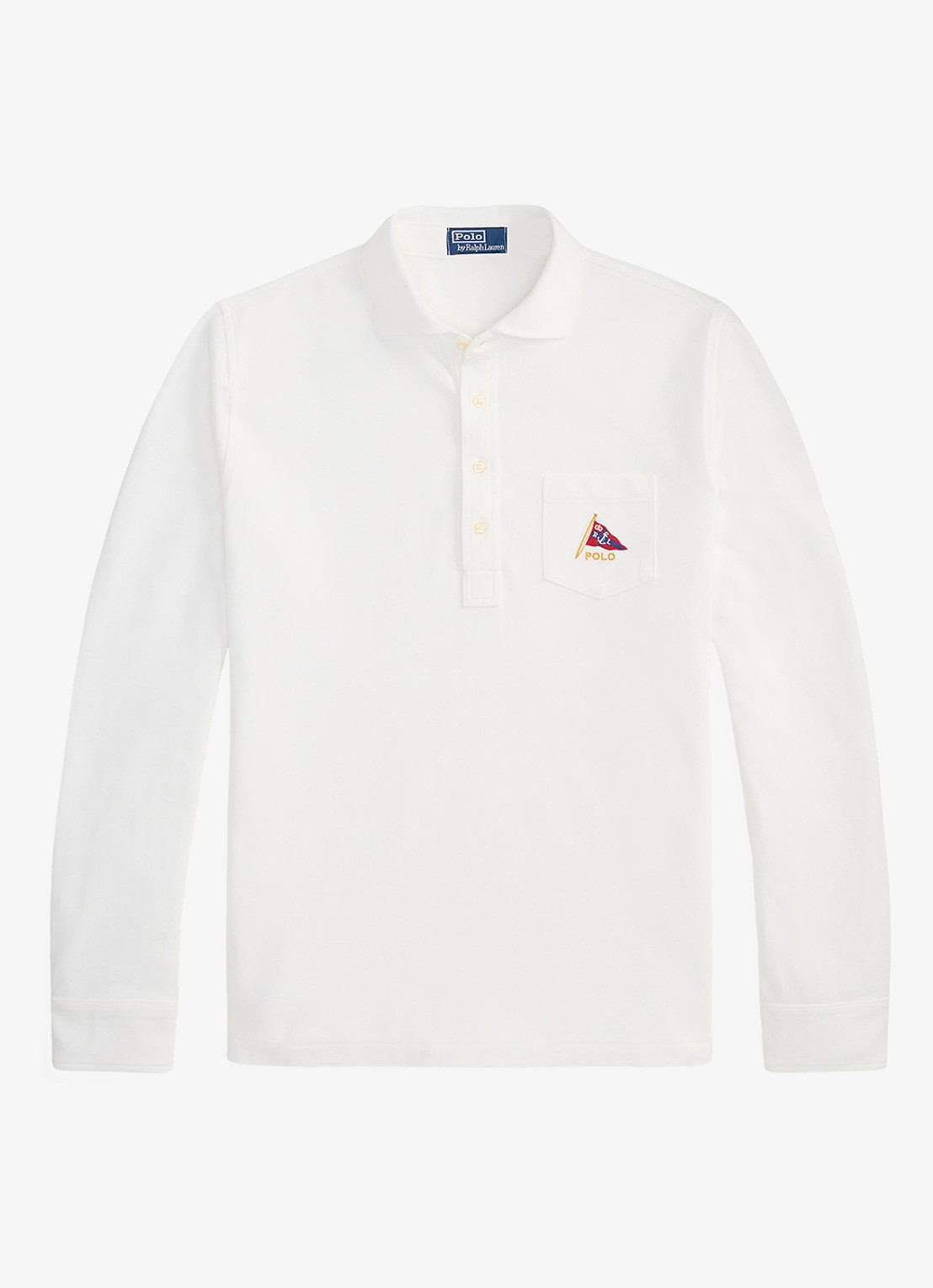 Ralph Lauren Classic fit polo met logoborduring - voorkant white / wit
