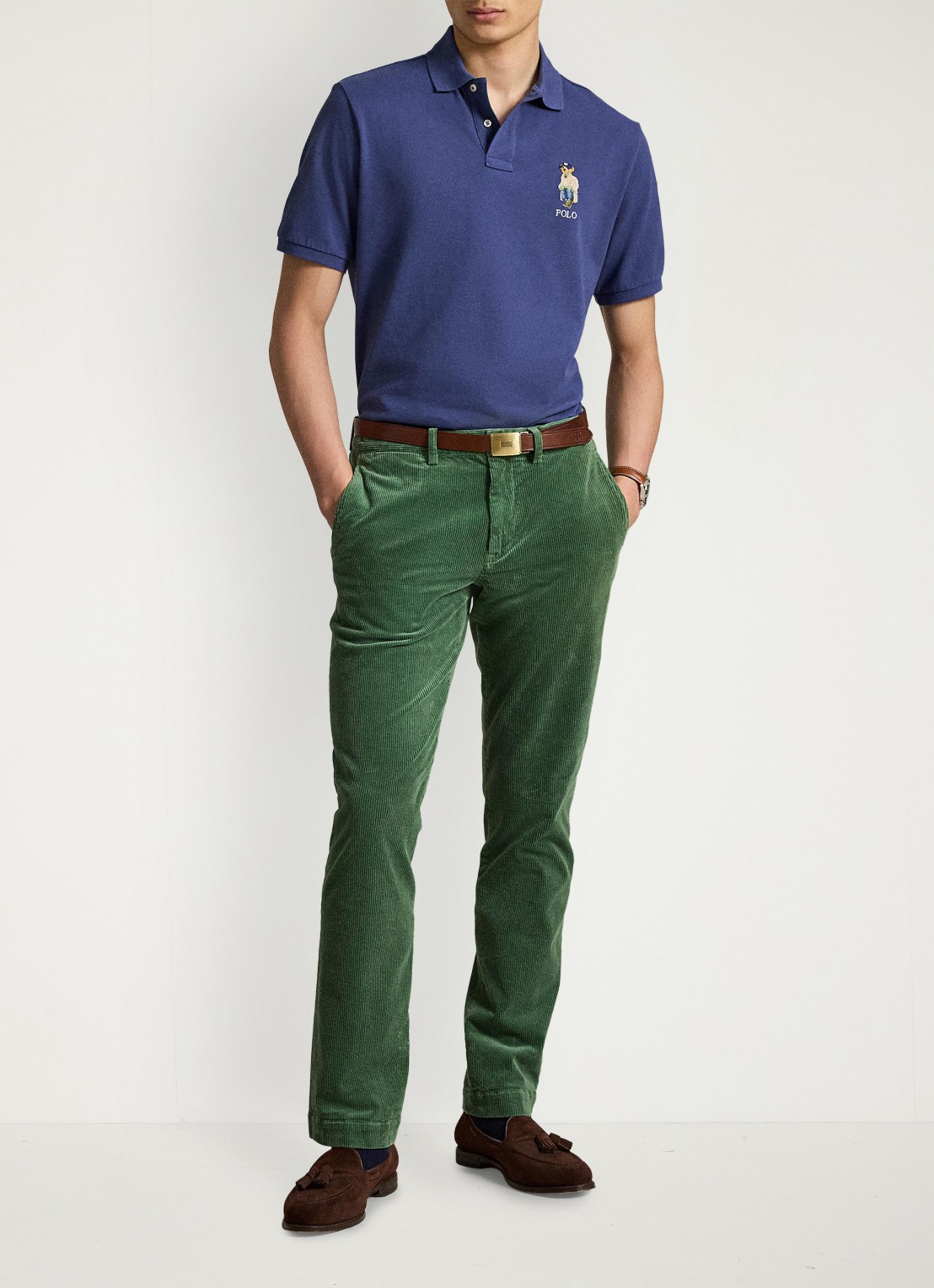 Ralph Lauren Classic fit polo met logoborduring - detail 3 light navy / donkerblauw
