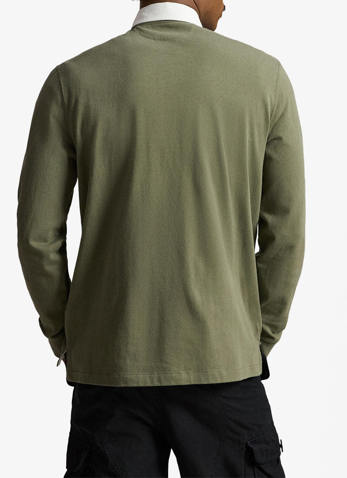 Ralph Lauren Classic fit polo met logoborduring - achterkant 3 cruise olive / olijfgroen