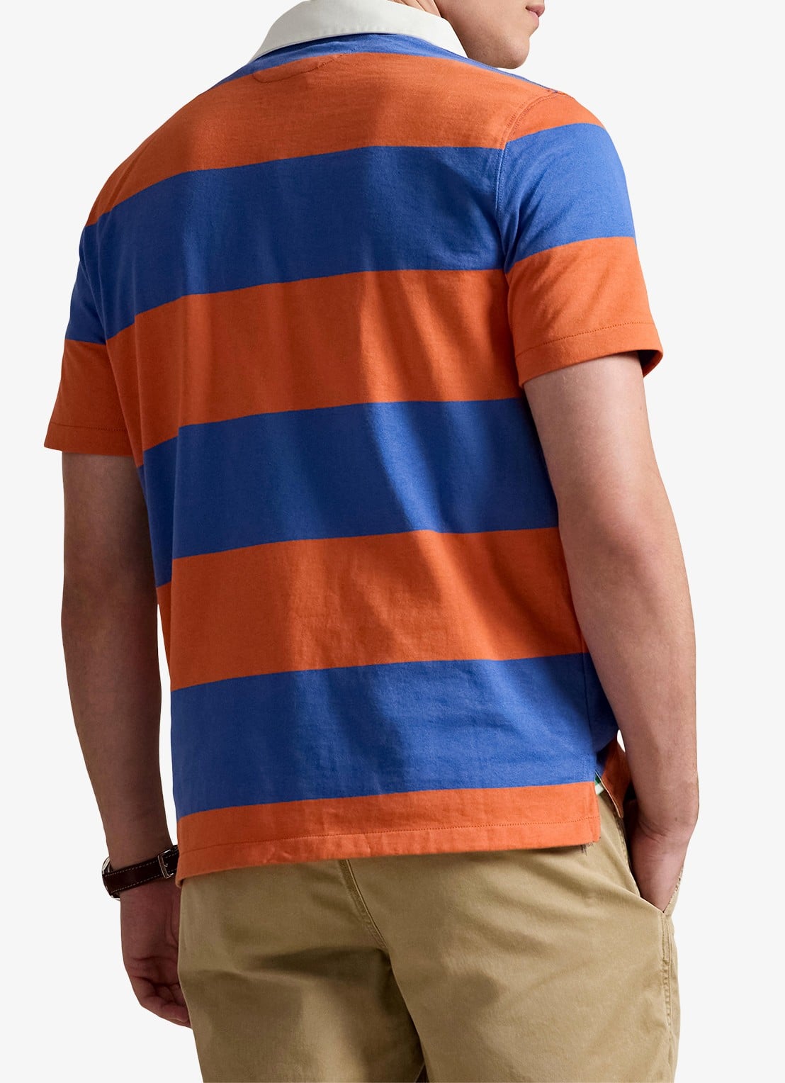 Ralph Lauren Classic fit polo met streepprint - achterkant 5 solar sky/modern royal-zygh