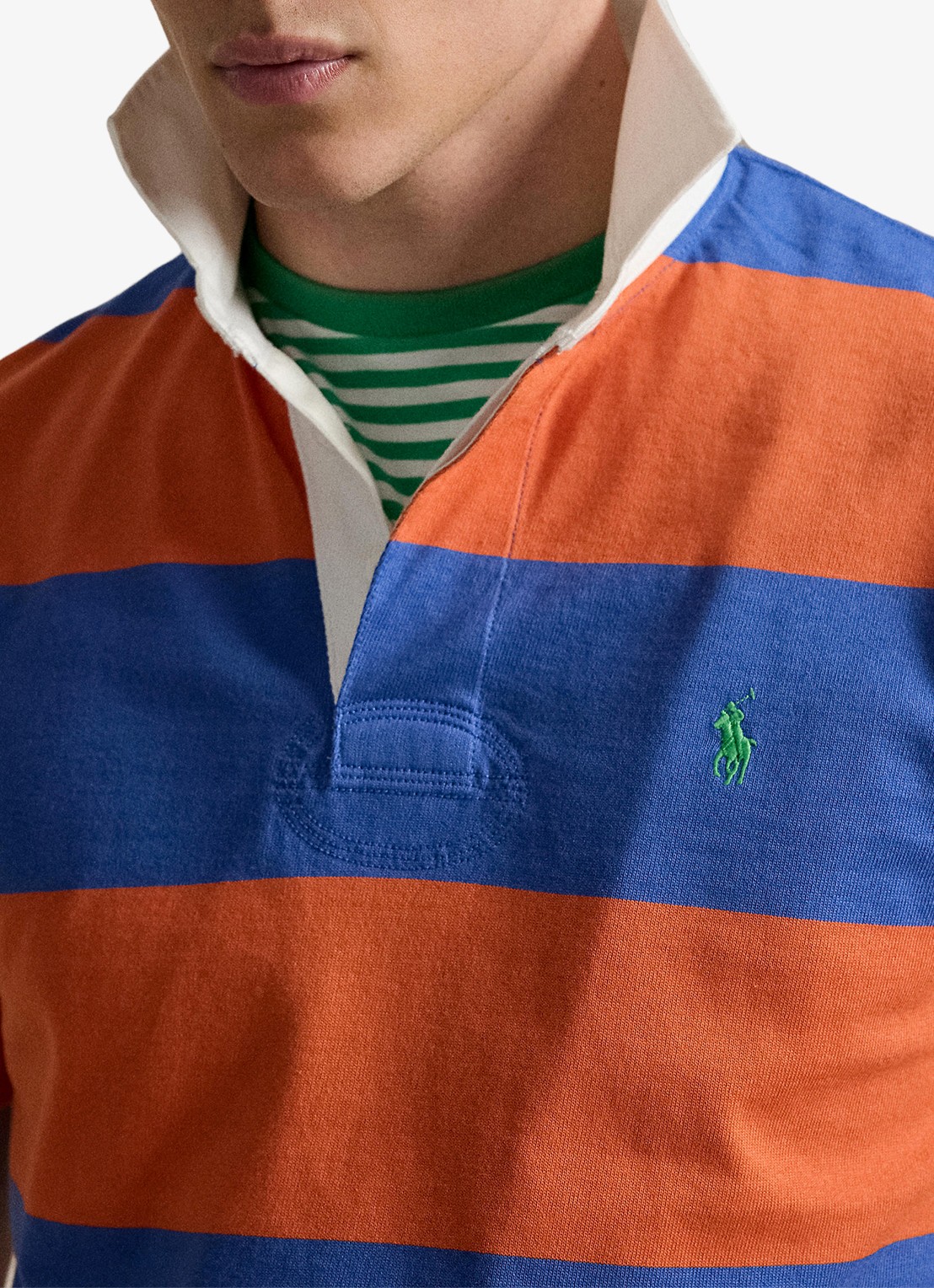 Ralph Lauren Classic fit polo met streepprint - detail 4 solar sky/modern royal-zygh