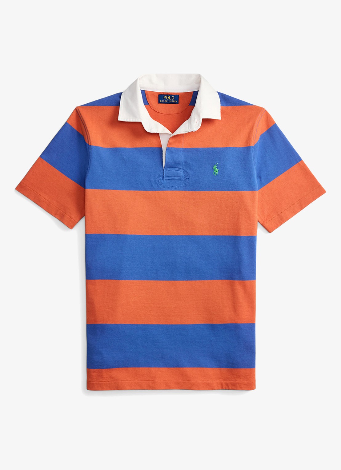 Ralph Lauren Classic fit polo met streepprint - voorkant solar sky/modern royal-zygh