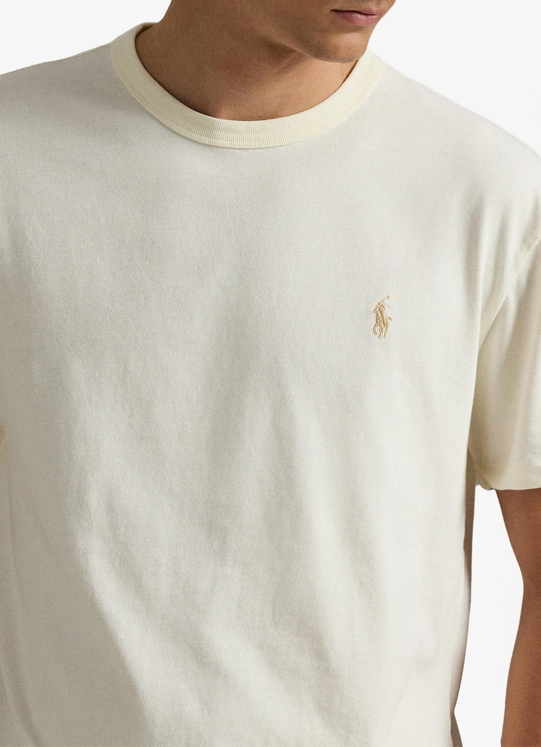 Ralph Lauren Classic fit T-shirt met ronde hals - detail 7 clubhouse cream / creme