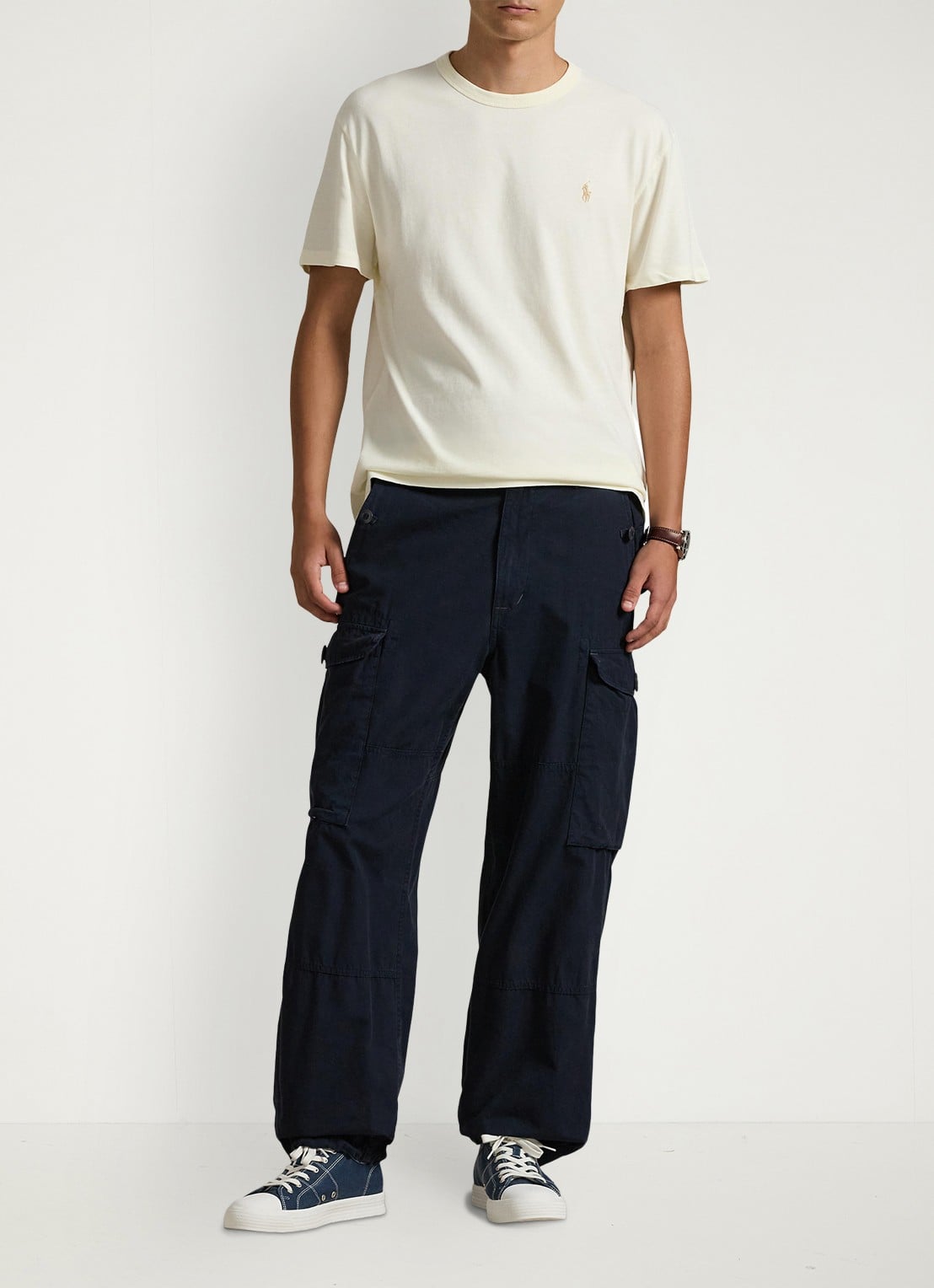 Ralph Lauren Classic fit T-shirt met ronde hals - voorkant 4 clubhouse cream / creme