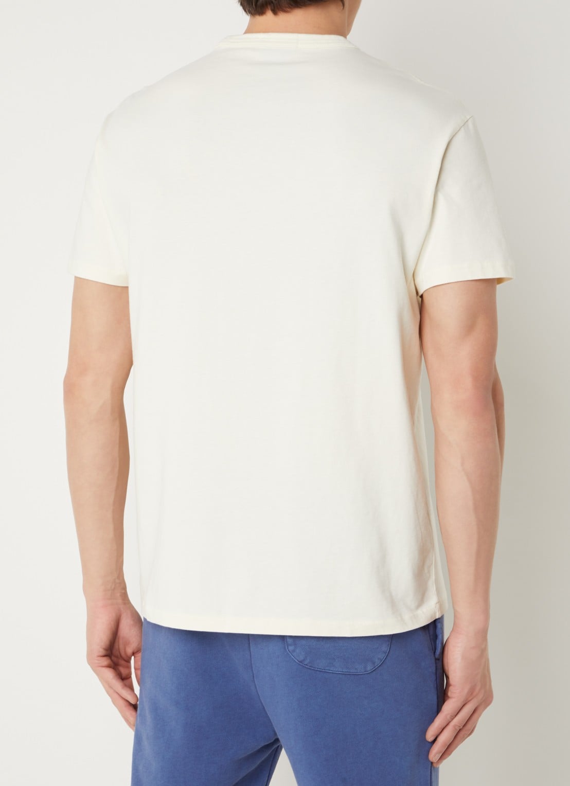 Ralph Lauren Classic fit T-shirt met ronde hals - achterkant 2 clubhouse cream / creme