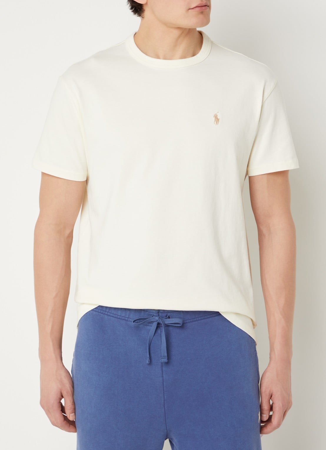 Ralph Lauren Classic fit T-shirt met ronde hals - detail 8 clubhouse cream / creme