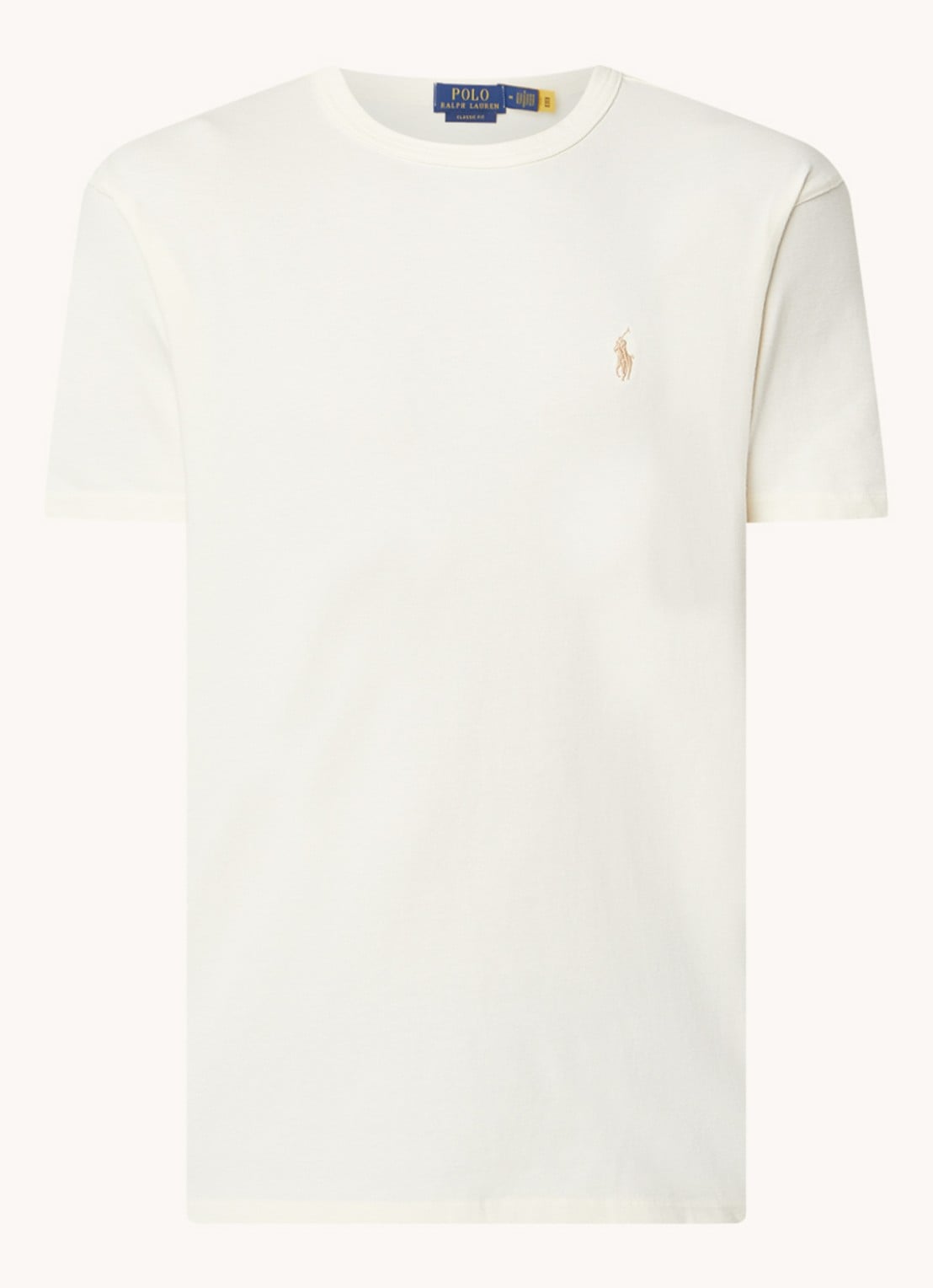 Ralph Lauren Classic fit T-shirt met ronde hals - voorkant 5 clubhouse cream / creme