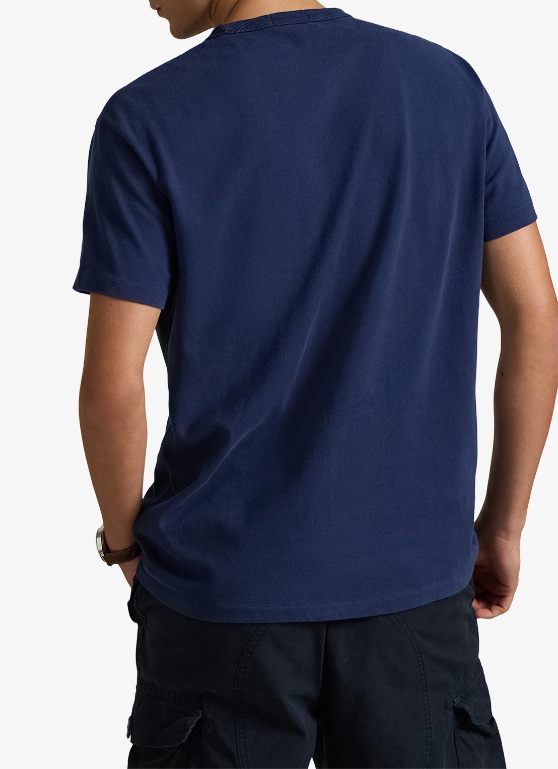 Ralph Lauren Classic fit T-shirt met ronde hals - achterkant cruise navy / donkerblauw