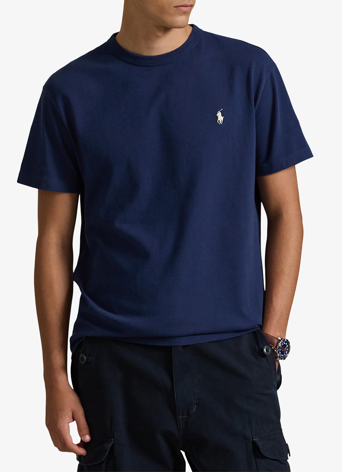 Ralph Lauren Classic fit T-shirt met ronde hals - detail 3 cruise navy / donkerblauw