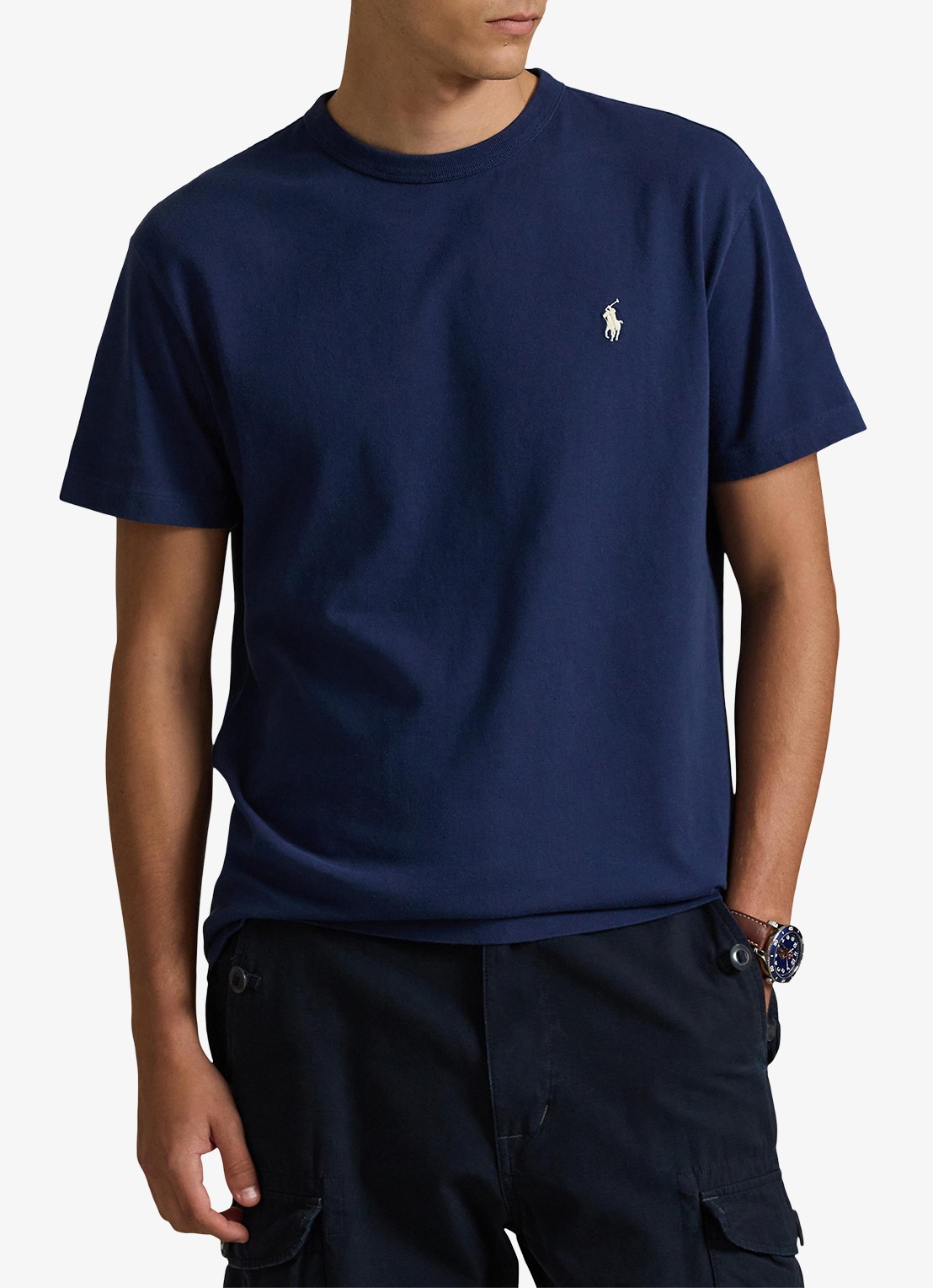 Ralph Lauren Classic fit T-shirt met ronde hals - detail 5 cruise navy / donkerblauw