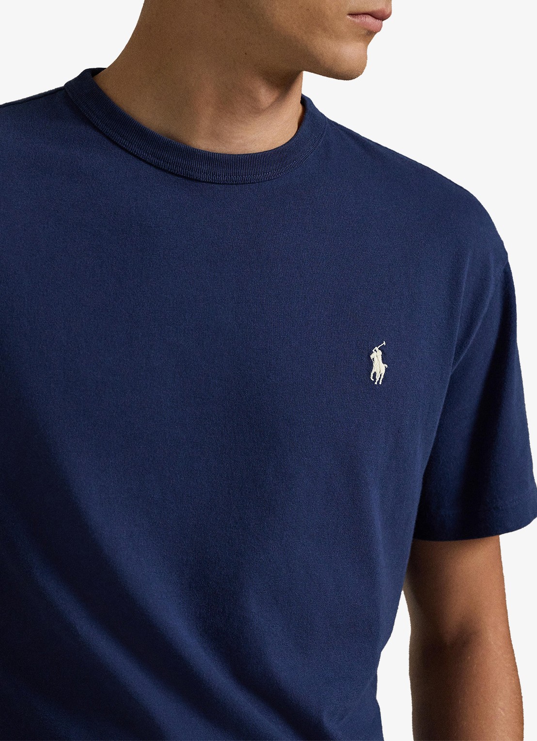 Ralph Lauren Classic fit T-shirt met ronde hals - detail 6 cruise navy / donkerblauw