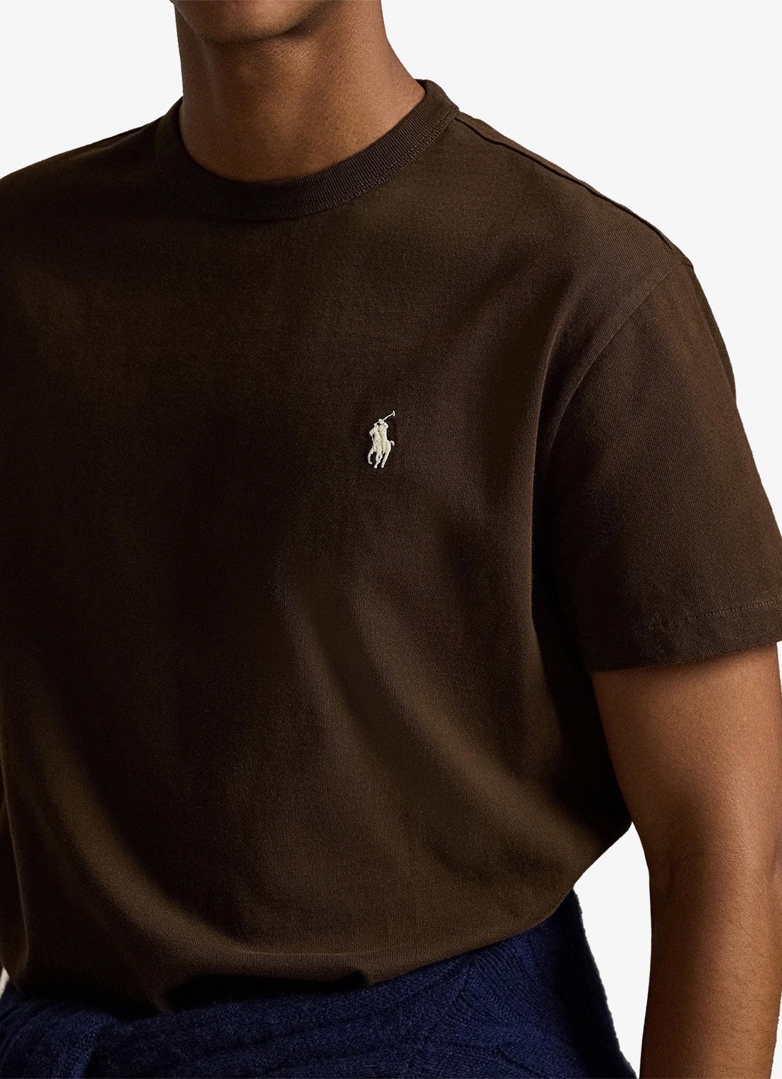 Ralph Lauren Classic fit T-shirt met ronde hals - detail 2 dark beech