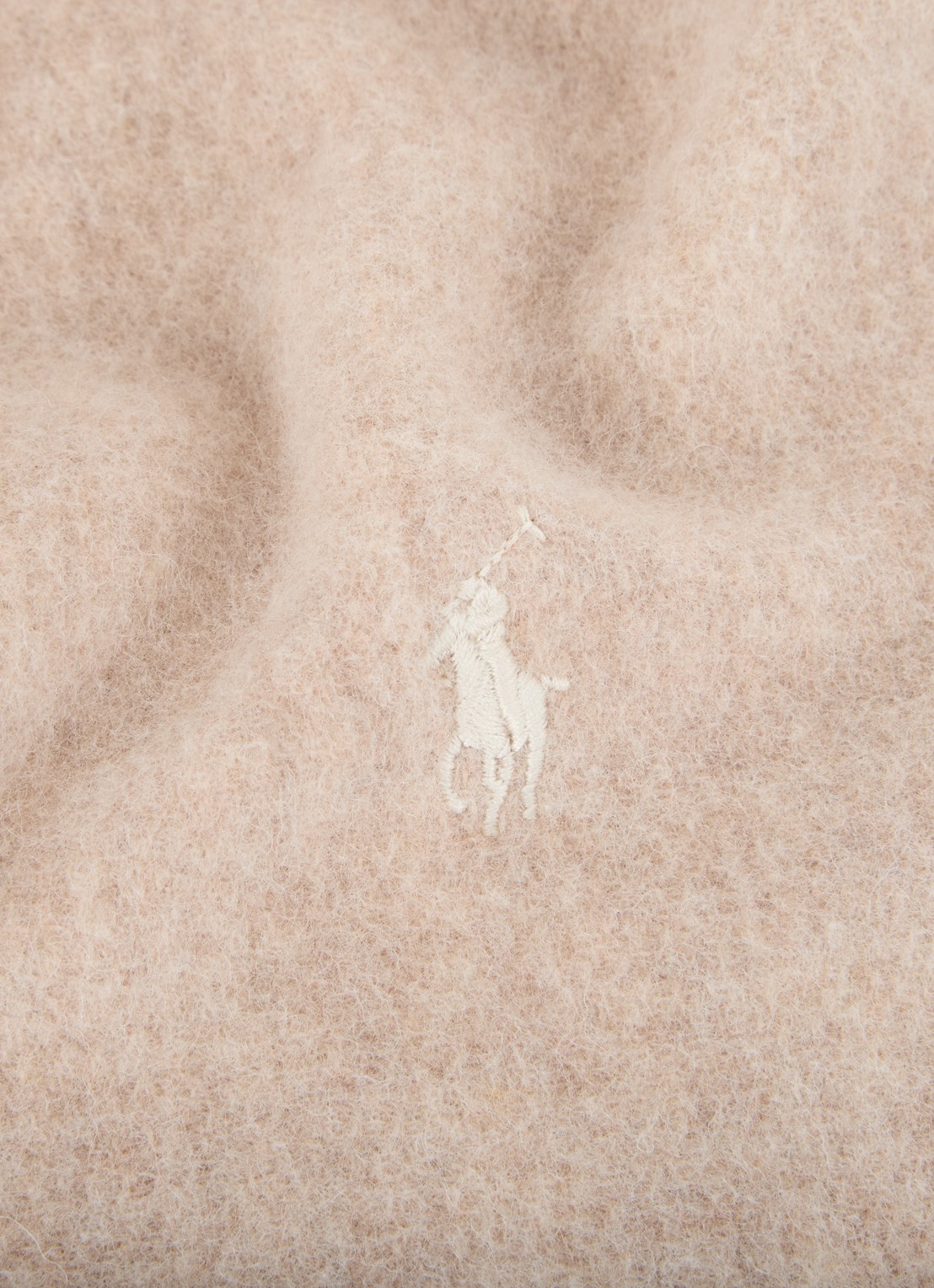 Ralph Lauren Classic Reversible sjaal in wolblend 168 x 25 cm - detail 2 taupe