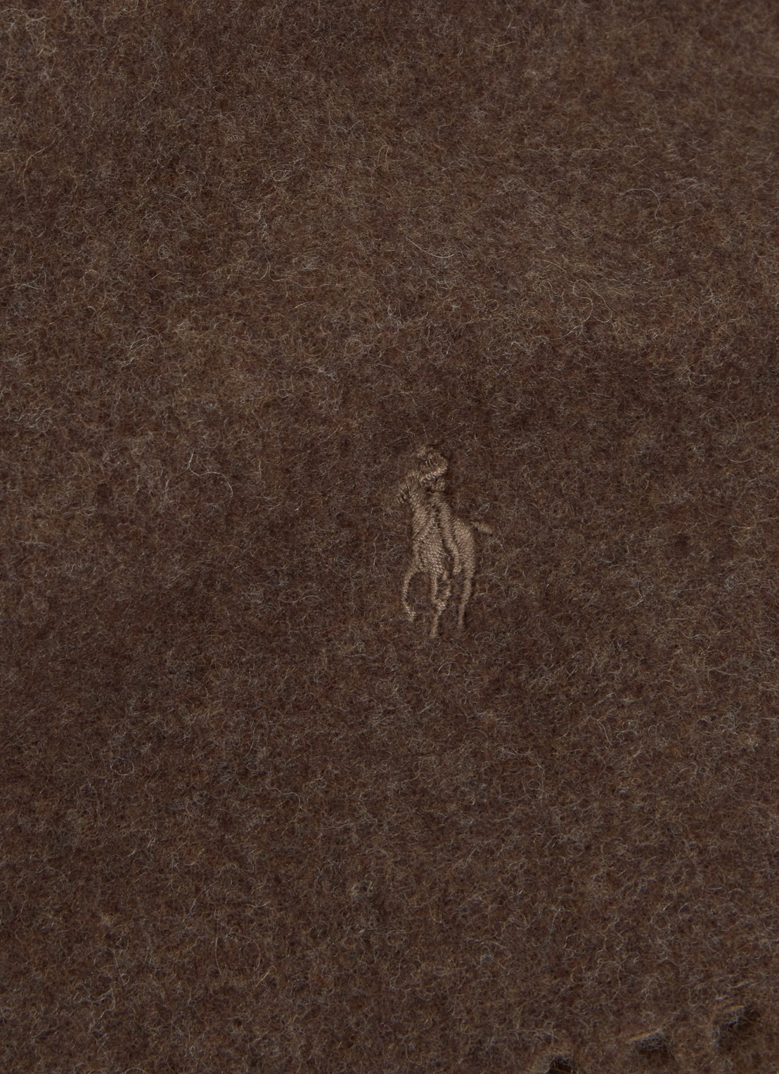 Ralph Lauren Classic sjaal in wolblend - detail 2 bruin