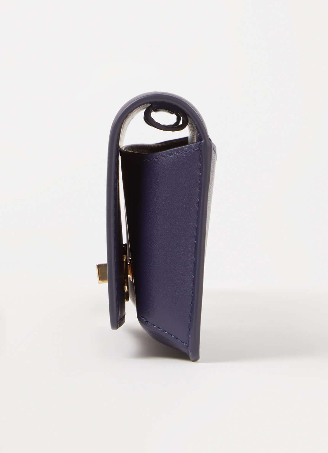 Ralph Lauren Clutch van leer met logo - detail 4 donkerblauw