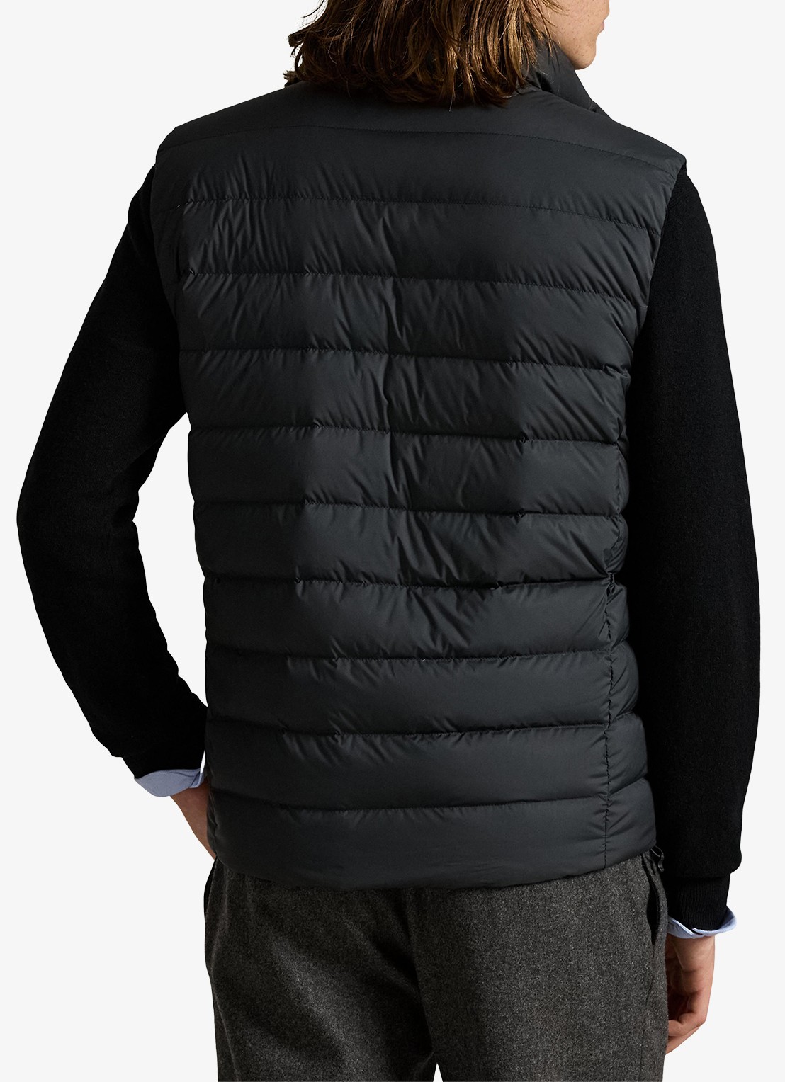 Ralph Lauren Colden bodywarmer met logoborduring - achterkant 7 polo black / zwart