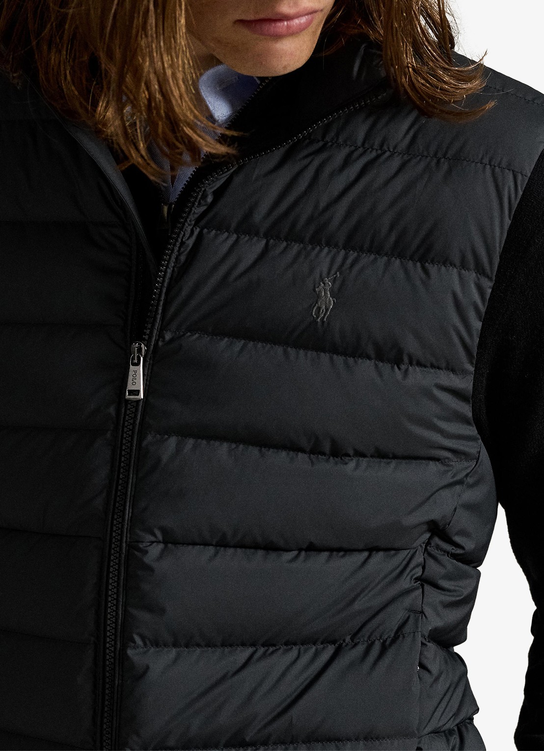 Ralph Lauren Colden bodywarmer met logoborduring - detail 2 polo black / zwart