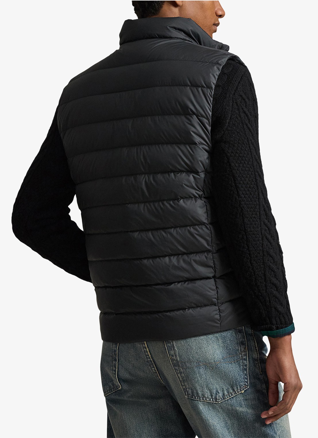 Ralph Lauren Colden bodywarmer met logoborduring - achterkant 8 polo black / zwart