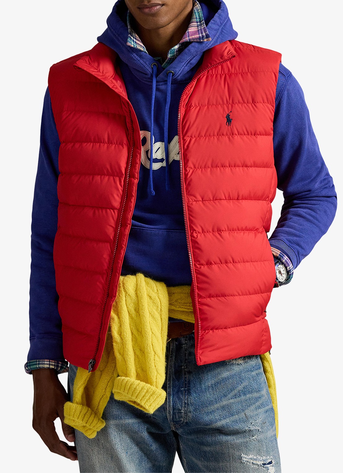 Ralph Lauren Colden bodywarmer met logoborduring - detail 3 rl 2000 red / rood