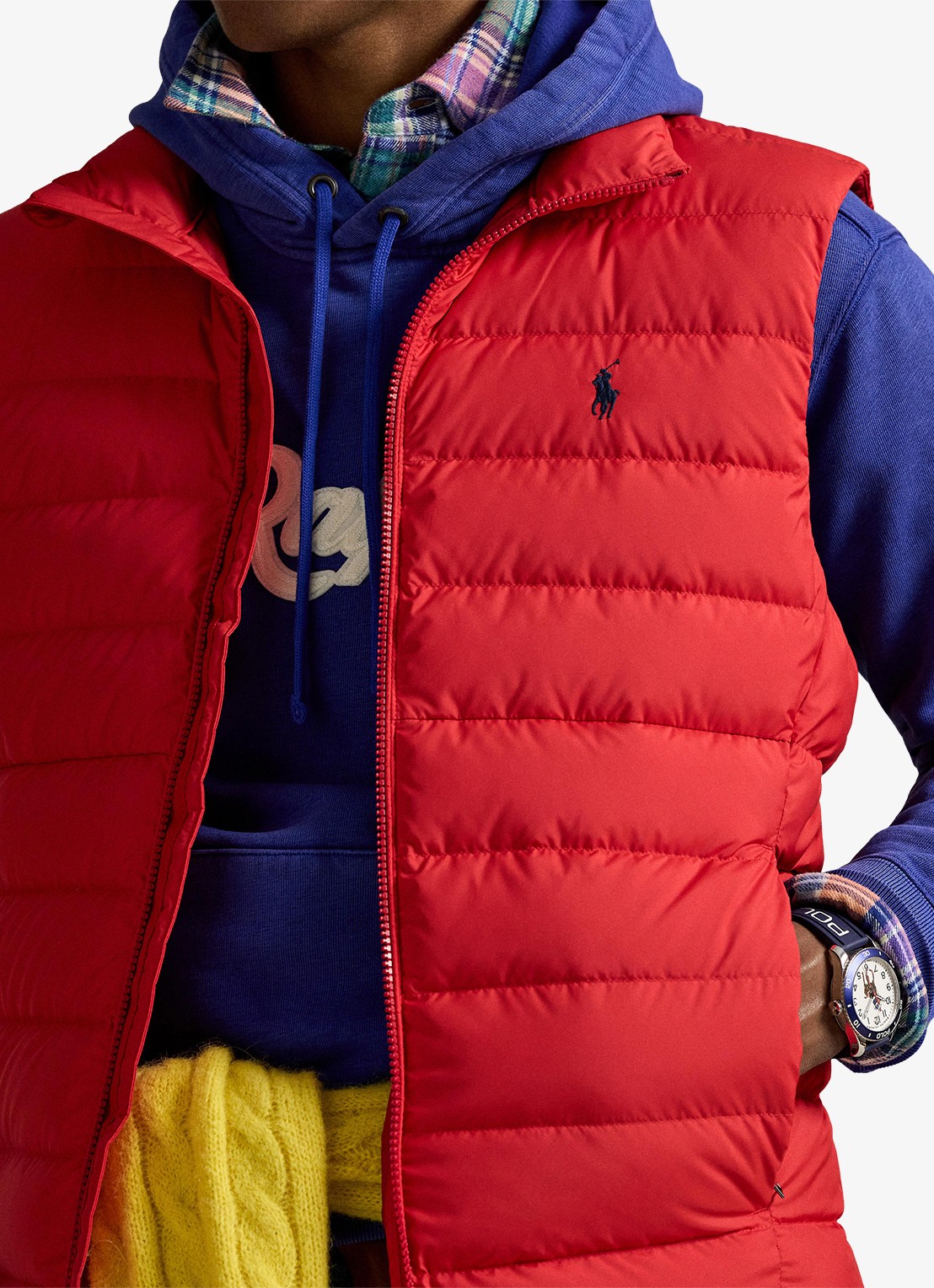 Ralph Lauren Colden bodywarmer met logoborduring - detail 4 rl 2000 red / rood