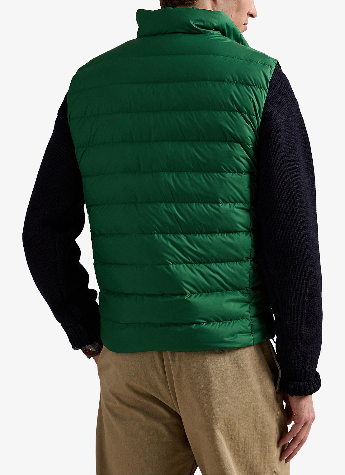 Ralph Lauren Colden bodywarmer met logoborduring - achterkant 3 new forest / groen