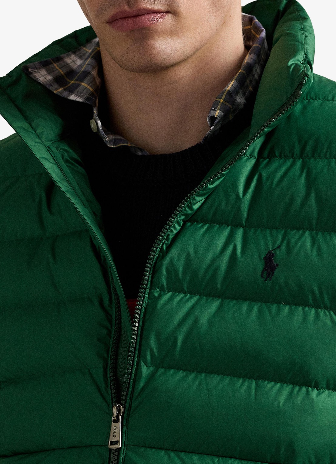 Ralph Lauren Colden bodywarmer met logoborduring - detail 2 new forest / groen