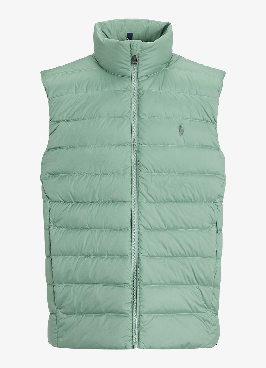 Ralph Lauren Colden bodywarmer met logoborduring - voorkant 3 light green / lichtgroen
