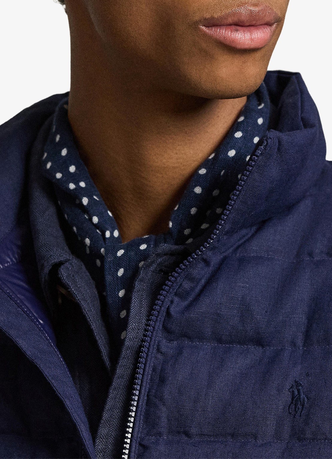Ralph Lauren Colden bodywarmer met logoborduring - detail 2 newport navy / donkerblauw