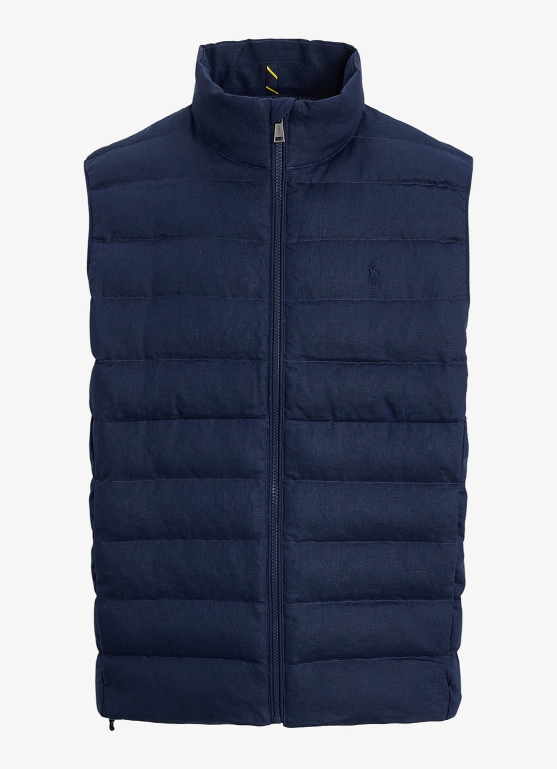 Ralph Lauren Colden bodywarmer met logoborduring - voorkant 3 newport navy / donkerblauw