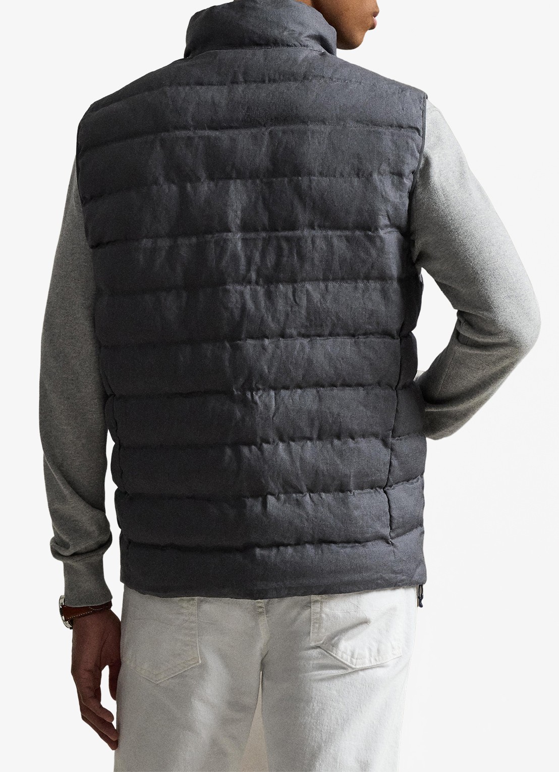 Ralph Lauren Colden bodywarmer met logoborduring - achterkant grey cast / grijs