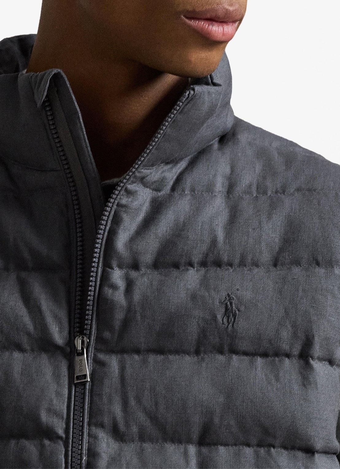 Ralph Lauren Colden bodywarmer met logoborduring - detail 5 grey cast / grijs