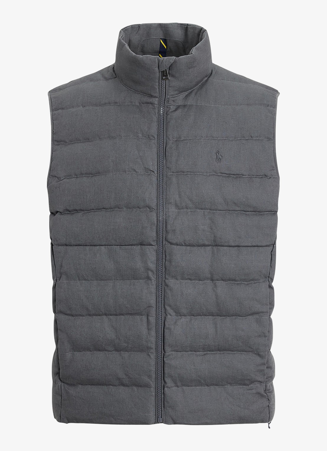 Ralph Lauren Colden bodywarmer met logoborduring - voorkant 2 grey cast / grijs