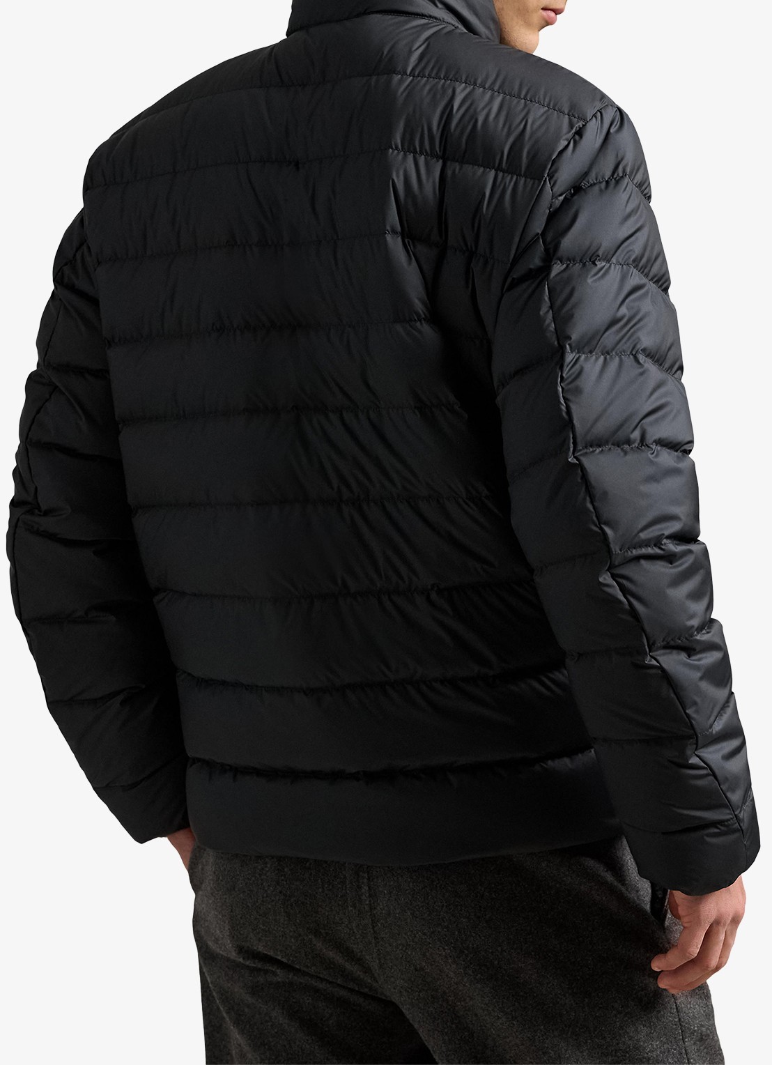Ralph Lauren Colden gewatteerd jack met donsvulling en steekzakken - achterkant polo black / zwart
