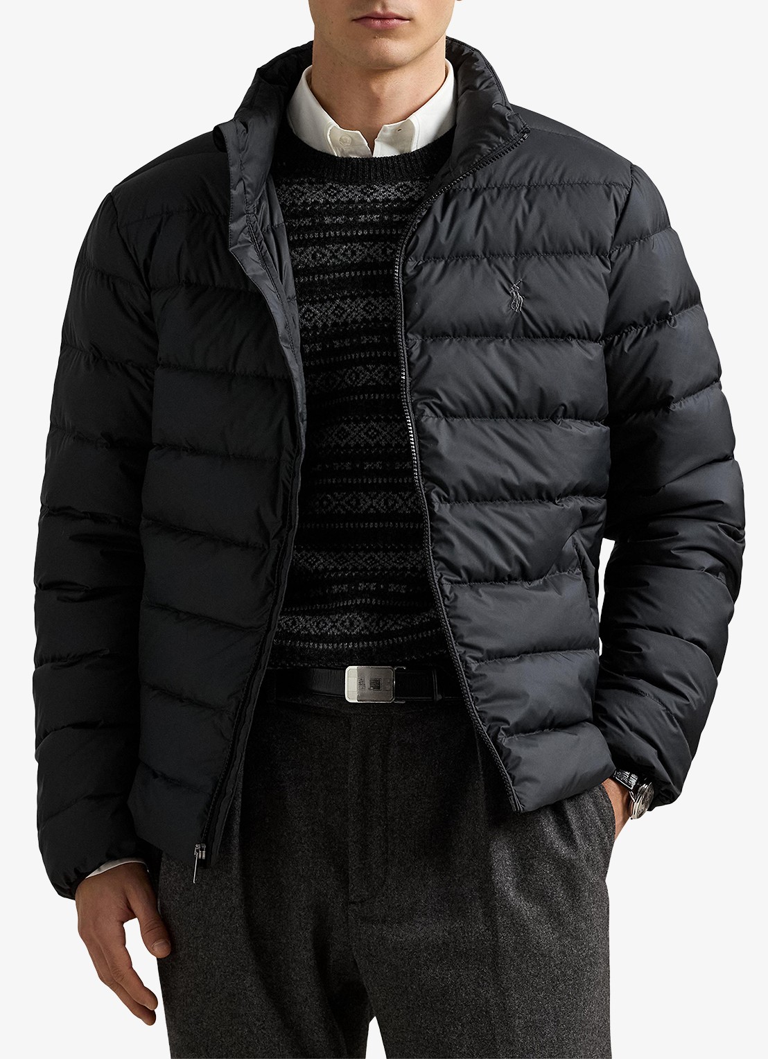 Ralph Lauren Colden gewatteerd jack met donsvulling en steekzakken - detail 6 polo black / zwart