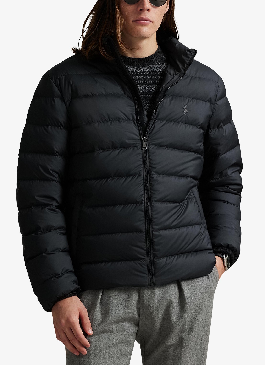 Ralph Lauren Colden gewatteerd jack met donsvulling en steekzakken - detail 8 polo black / zwart