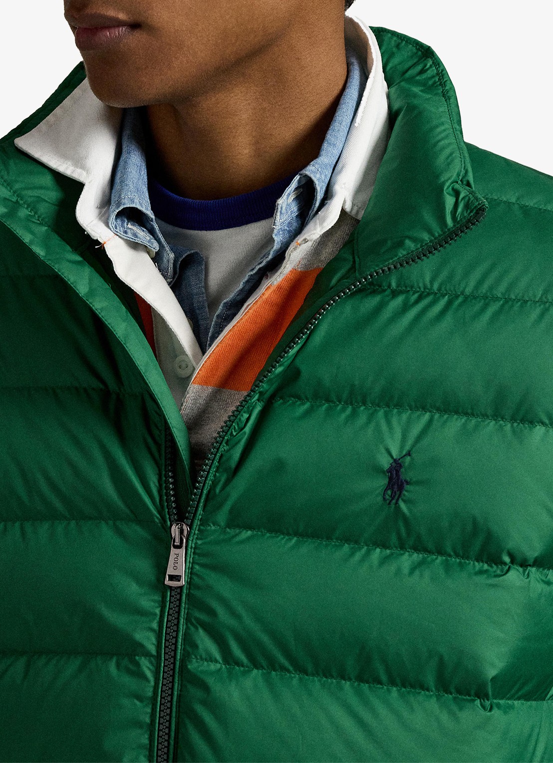 Ralph Lauren Colden gewatteerd jack met donsvulling en steekzakken - detail 5 new forest / groen