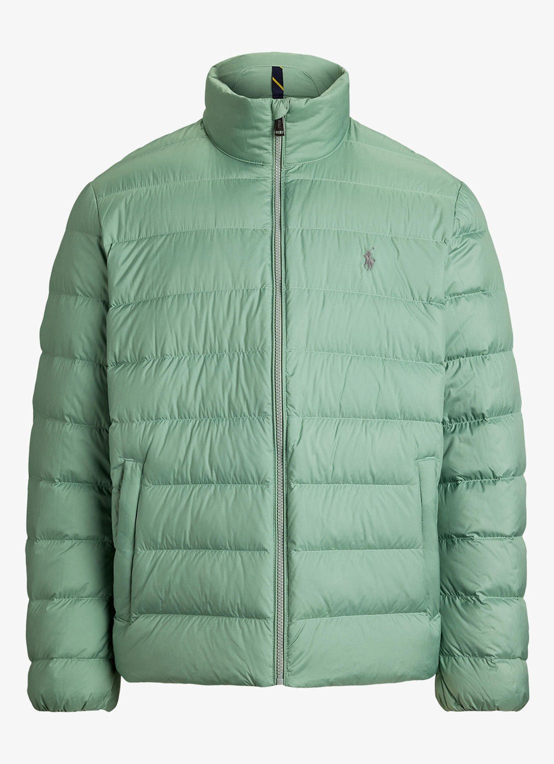 Ralph Lauren Colden gewatteerd jack met donsvulling en steekzakken - voorkant 3 light green / lichtgroen