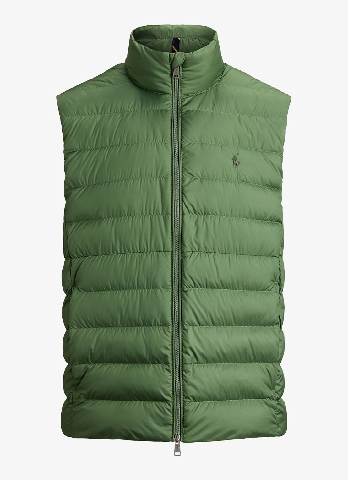 Ralph Lauren Colden opvouwbare bodywarmer met donsvulling en waterafstotende coating - voorkant 5 fatigue / groen