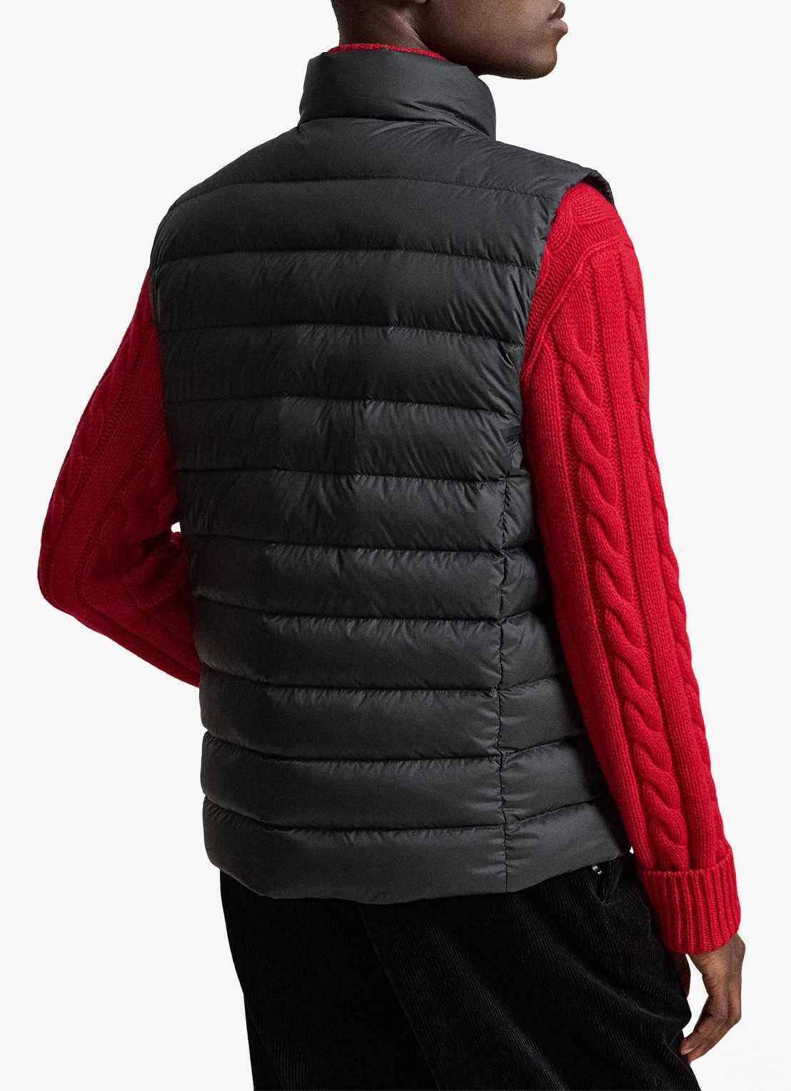 Ralph Lauren Colden opvouwbare bodywarmer met donsvulling en waterafstotende coating - achterkant 6 polo black / zwart