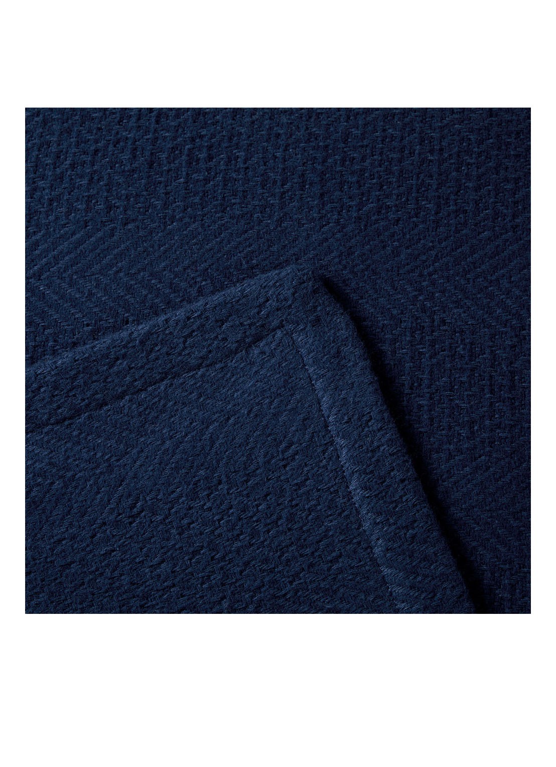 Ralph Lauren Conor plaid van  katoen 275 x 230 cm - detail donkerblauw