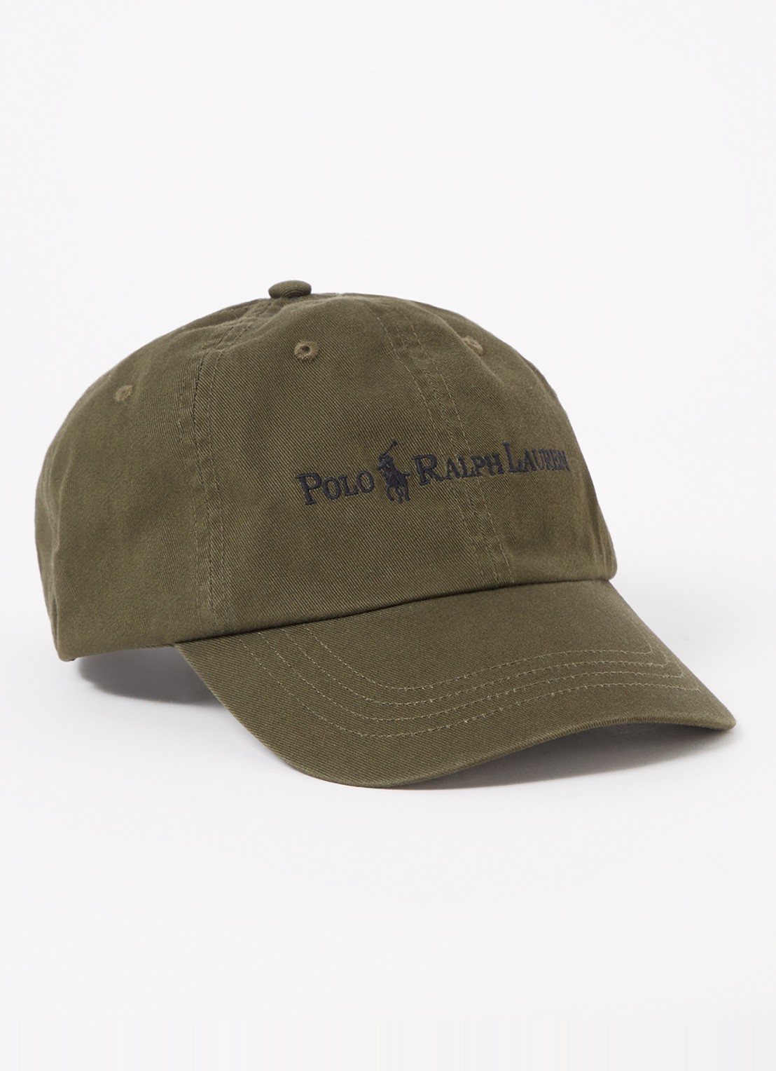 Ralph Lauren Cotton Twill Ball Cap - voorkant bronsgroen