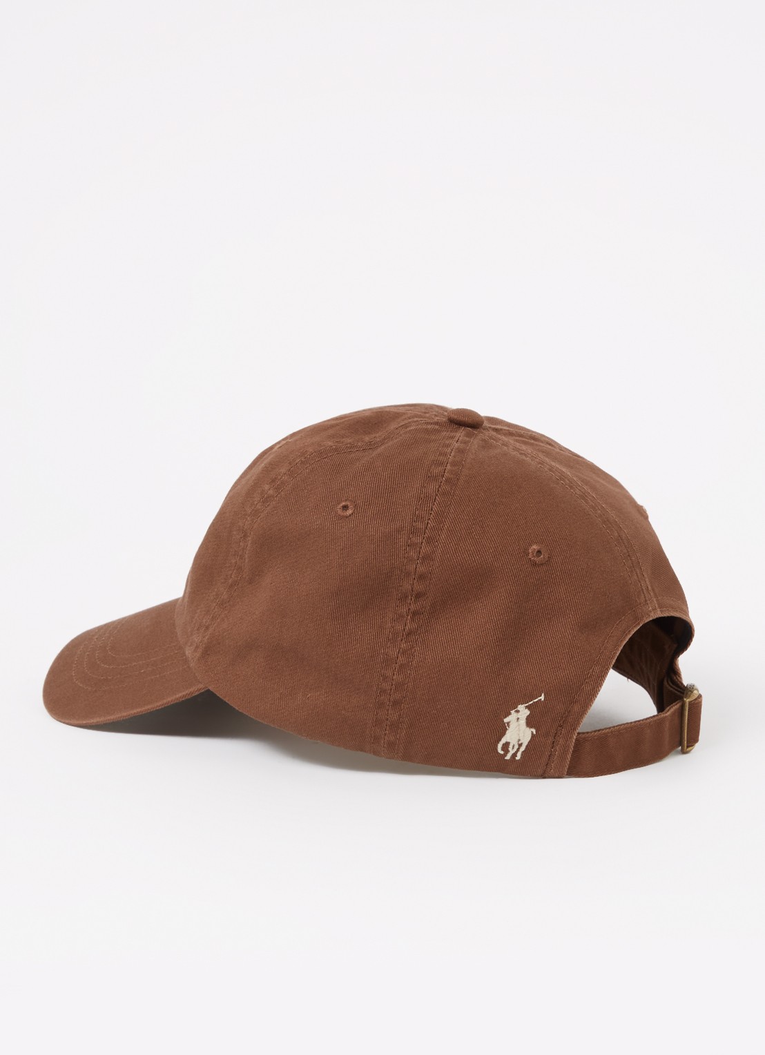 Ralph Lauren Cotton Twill Ball Cap - detail bruin