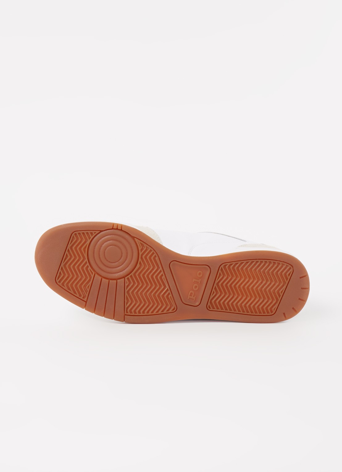 Ralph Lauren Court sneaker met suède details - detail 4 wit