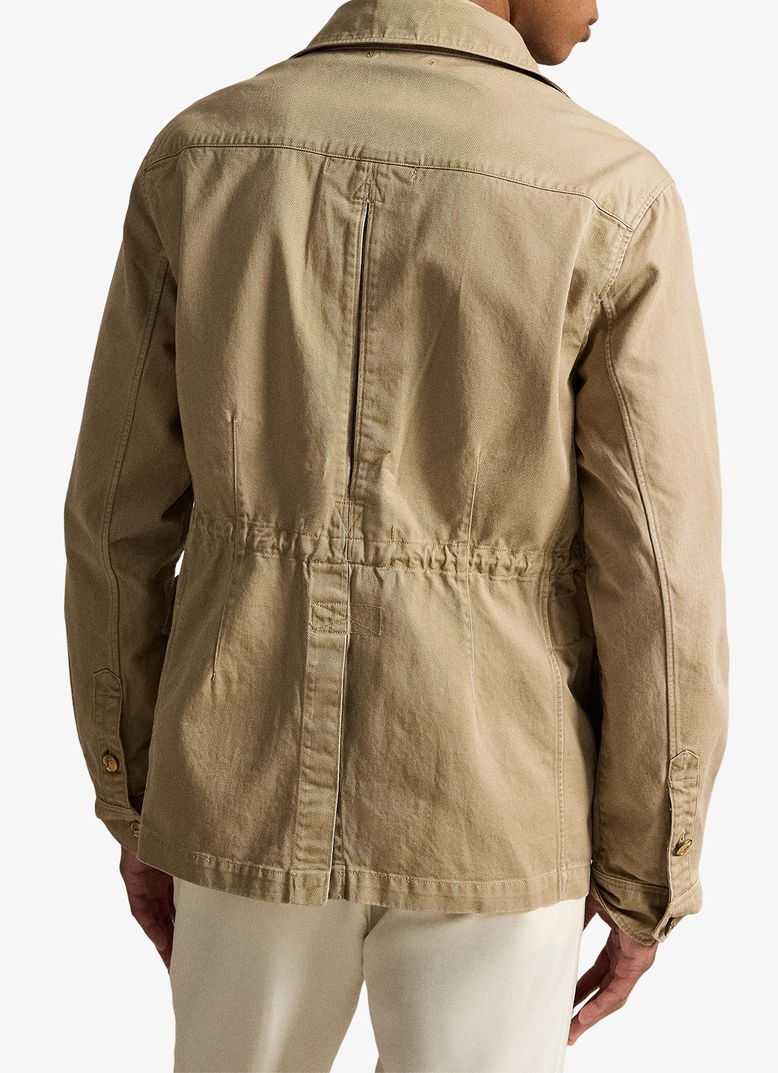 Ralph Lauren Crestwood utility jack met klepzakken  - achterkant 5 surrey tan / tan