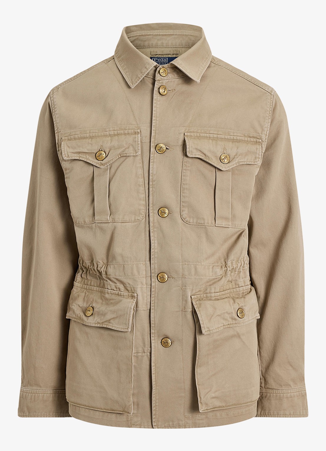 Ralph Lauren Crestwood utility jack met klepzakken  - voorkant 3 surrey tan / tan