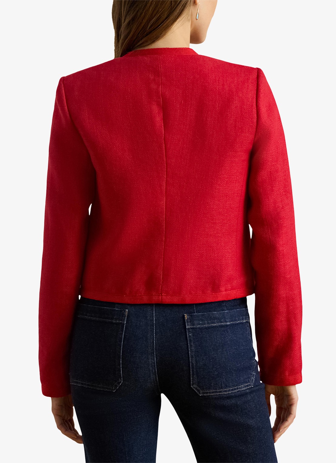 Ralph Lauren Cropped jack van linnen  - achterkant 3 cruise red 2wr6 / rood